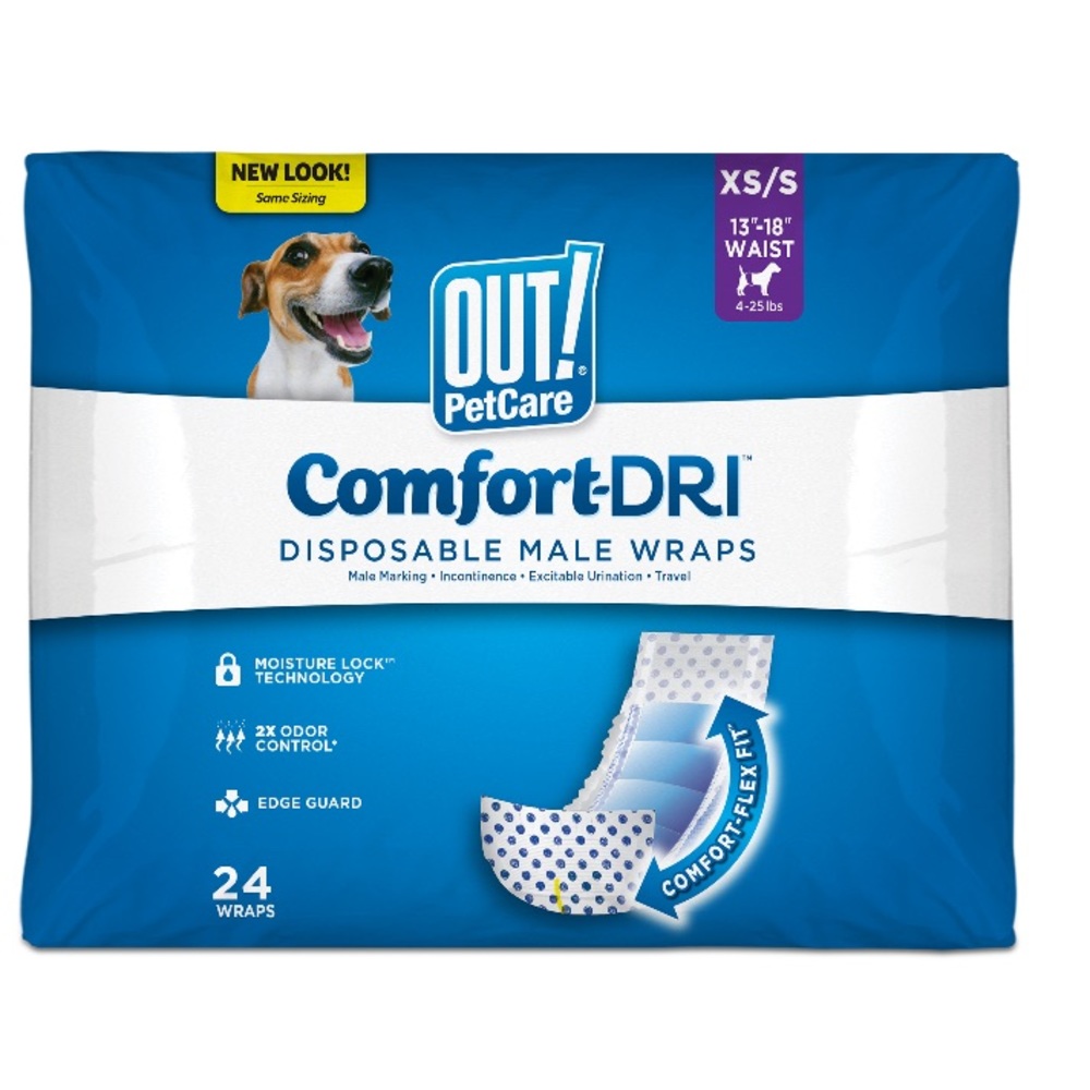 OUT! PetCare Disposable Male Dog Wraps